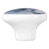 Fehlsichtigkeit | Moody Dusty Blue Swan am See Keramikknauf (Seitenansicht)