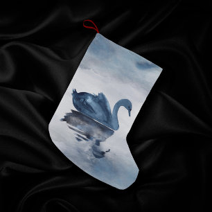 Fehlsichtigkeit Moody Dusty Blue Swan am See Kleiner Weihnachtsstrumpf