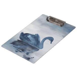 Fehlsichtigkeit   Moody Dusty Blue Swan am See Klemmbrett