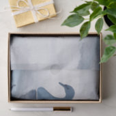 Fehlsichtigkeit | Moody Dusty Blue Swan am See Seidenpapier (Geschenk)