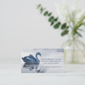Fehlsichtigkeit | Website von Dusty Blue Swan Lake Begleitkarte (Stehend Vorderseite)