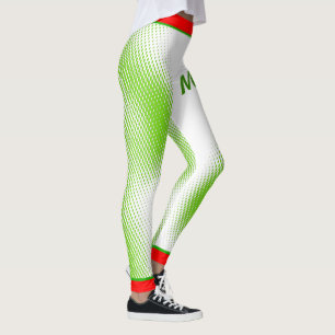Fehlt in Großtext mit Punktmuster auf der Farbe Leggings