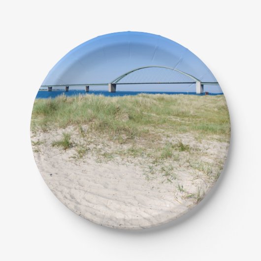Fehmarn Belt Bridge Pappteller (Vorderseite)