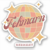 Fehmarn deutsche Ostseeinsel retro Aufkleber (Vorderseite)