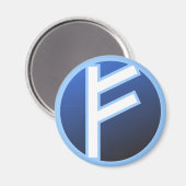 Fehu Feoh Rune Magnet (Vorderseite/Rückseite)