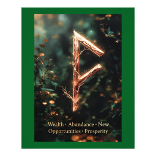 Fehu-Rune-Prosperitäts-Sigil  Fotodruck