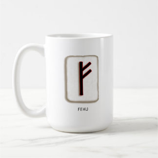 Fehu Rune Stone Mug Kaffeetasse