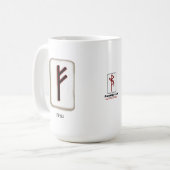 Fehu-Runenstein-Tasse Kaffeetasse (Vorderseite Links)