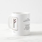 Fehu RuneStone-Tasse Kaffeetasse (Vorderseite Links)