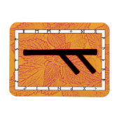 Fehu Viking Rune Magnet - Werden! (Horizontal)