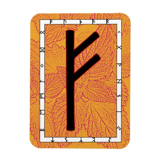 Fehu Viking Rune Magnet - Werden! (Vertikal)