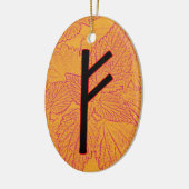 Fehu Viking Rune Weihnachten Ornament - Werden! (Links)