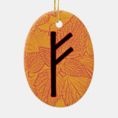 Fehu Viking Rune Weihnachten Ornament - Werden! (Hinten)