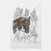 FEI für eingesammelte Dressurpferde Geschirrtuch (Vertikal)