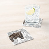 FEI für eingesammelte Dressurpferde Rechteckiger Pappuntersetzer (Vor Ort)