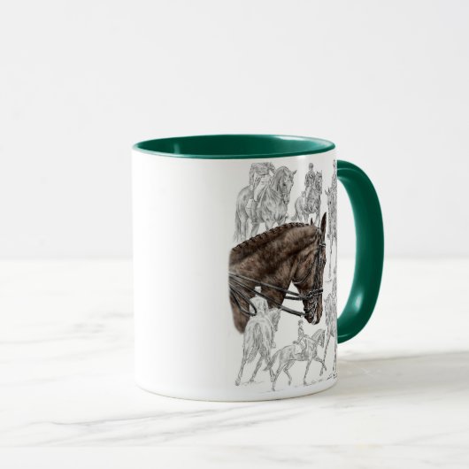 FEI für eingesammelte Dressurpferde Tasse (VorderseiteRechts)