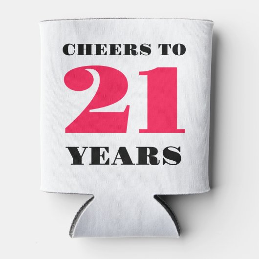 Feier 21. Geburtstag Dosenkühler (Vorderseite)