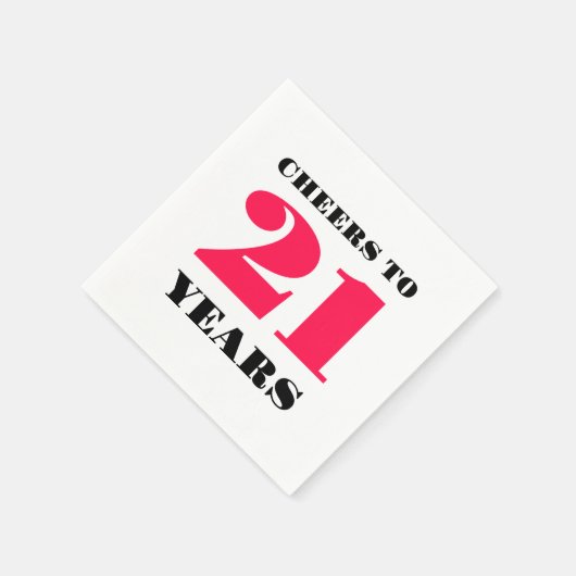 Feier 21. Geburtstag Serviette (Ecke)