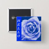 Feier #2-blaue Rose_ Button (Vorne & Hinten)
