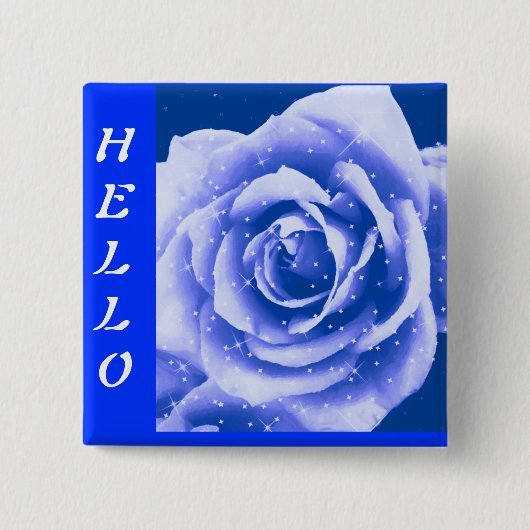 Feier #2-blaue Rose_ Button (Vorderseite)