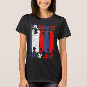Feier 4. Juli Happy Patriotic US Flag Colo T-Shirt