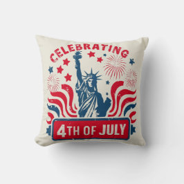 Feier 4. Juli mit der Freiheitsstatue Kissen