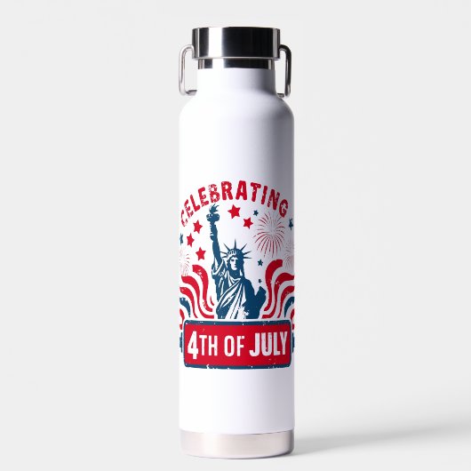 Feier 4. Juli mit der Freiheitsstatue Trinkflasche (Vorne)