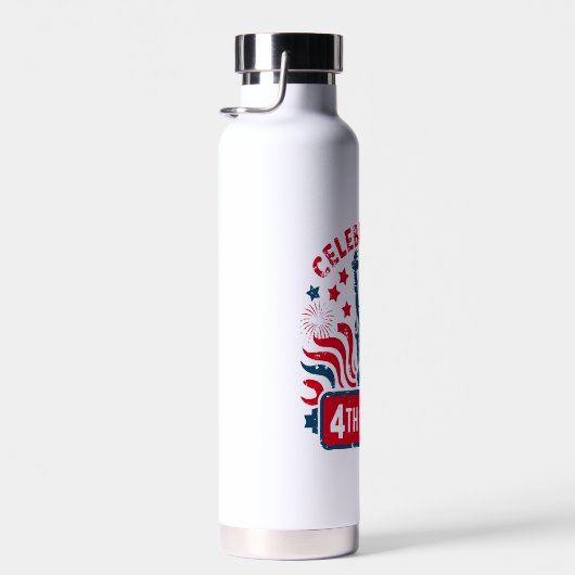 Feier 4. Juli mit der Freiheitsstatue Trinkflasche (Rechts)