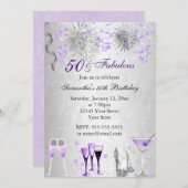 Feier 50 & fabelhafte Einladung zum Geburtstag (Vorne/Hinten)