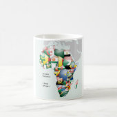 Feier Afrikas im Flaggen-Design Kaffeetasse (Mittel)