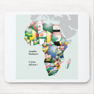 Feier Afrikas im Flaggen-Design Mousepad