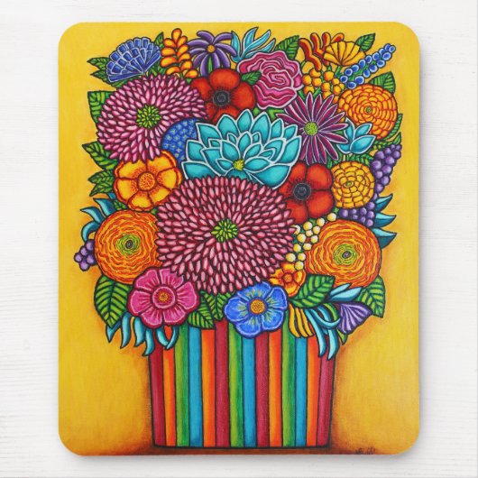 Feier-Blumenstrauß-Mausunterlage Mousepad (Vorne)