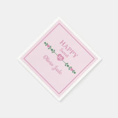 Feier! Custom Sweet 16 Geburtstag Serviette (Ecke)