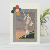 Feier Deko flapper Party Einladung (Stehend Vorderseite)