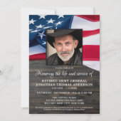 Feier der amerikanischen Militärflagge Einladung (Vorderseite)