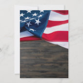 Feier der amerikanischen Militärflagge Einladung (Rückseite)