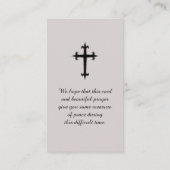 Feier der Beileid-Sunset-Karte für Lebenssicherhei Visitenkarte (Rückseite)