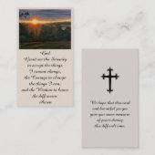 Feier der Beileid-Sunset-Karte für Lebenssicherhei Visitenkarte (Vorne/Hinten)