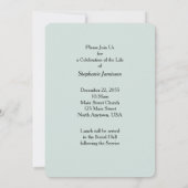 Feier der Einladung zum Leben Calla Lilies Floral (Rückseite)