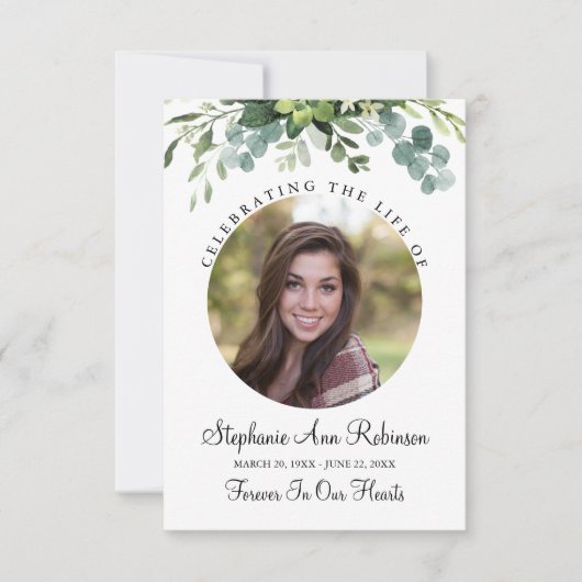 Feier der Foto-Blumengebet-Karte (Vorderseite)