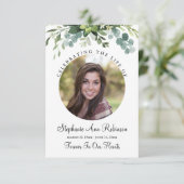 Feier der Foto-Blumengebet-Karte (Stehend Vorderseite)