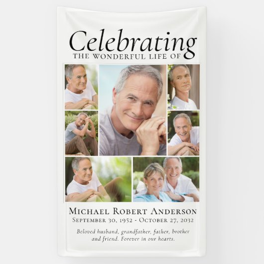 Feier der Fotocollage des Lebens Banner (Vertikal)