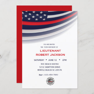 Feier der Geburtstagsfeier des Feuerwehrmanns Einladung