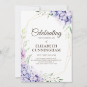 Feier der geometrischen Woodsie der Life Floral Bl Einladung (Vorderseite)