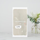 Feier der handgemachten Beerdigungskarte des Leben (Stehend Vorderseite)