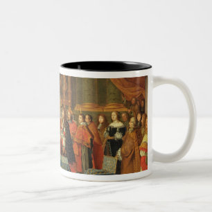 Feier der Heirat von Louis XIV Zweifarbige Tasse