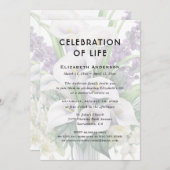 Feier der Lebensbeerdigung Calla Lily Floral Einladung (Vorne/Hinten)