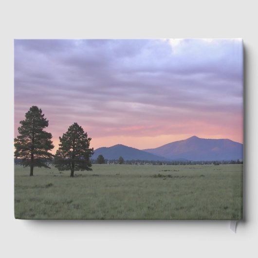 Feier der Lebensstürme Prairie Sunset Custom Gästebuch (Rückseite)