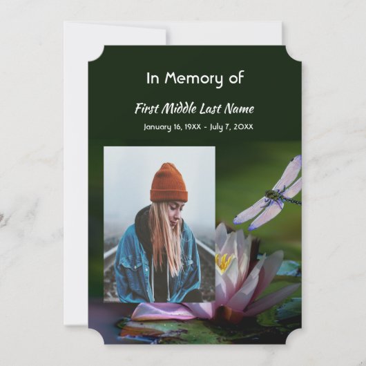 Feier der Libellenfliege Lotus-Blume Einladung (Vorderseite)