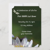 Feier der Libellenfliege Lotus-Blume Einladung (Rückseite)